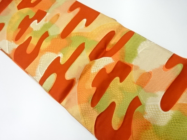 JAPANESE KIMONO / VINTAGE NAGOYA OBI / WOVEN MIST